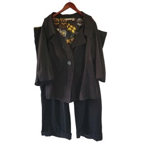 Vtg Women's Brown Coeduroy Jacket + Pant Twinie Set Sz 28/34 Old Money Fall